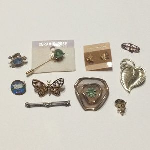 Butterfly Earrings and Booches